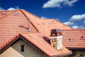 a home in austin texas with a freshly installed clay roof