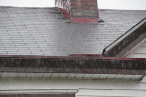 Texas leaky roof in storm
