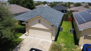 a residential property in austin texas with a shingle roof