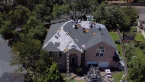 a home in austin that is getting their roof replaced due to extensive shingle roof granular loss