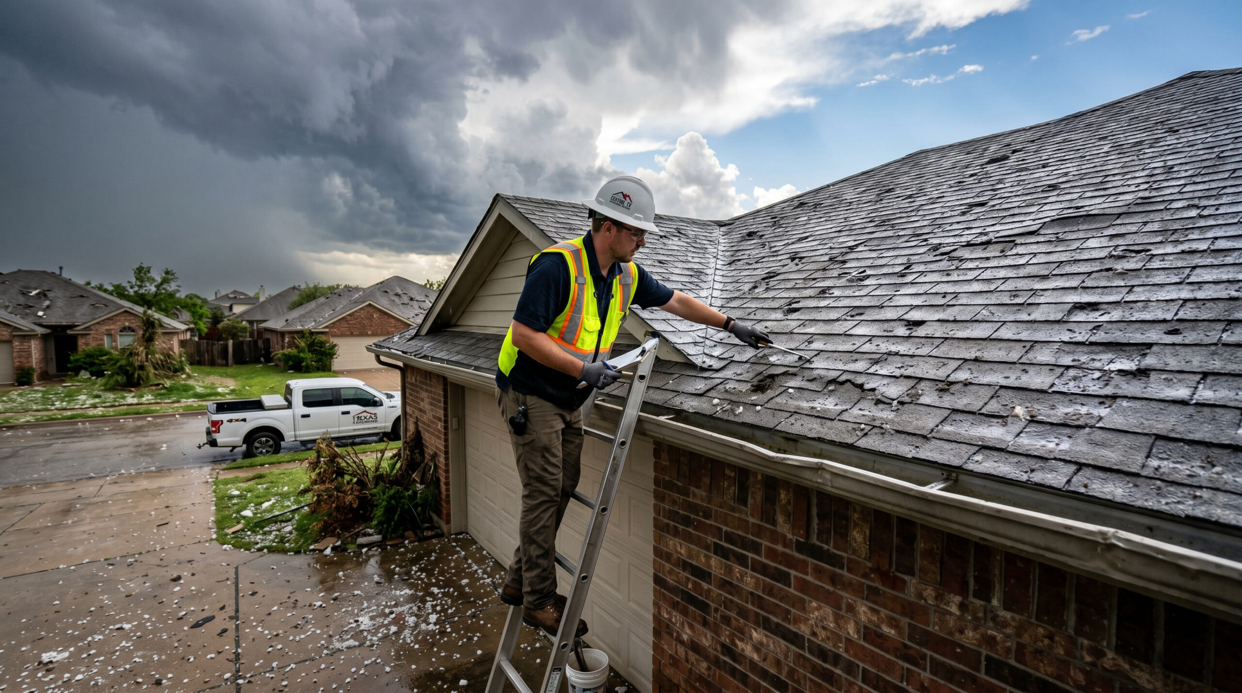 Storm Damage in Austin TX area - RoofsOnly.com