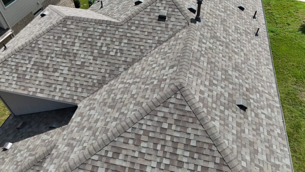 Asphalt shingle roof replacement from hail damage and granule loss in Pflugerville Texas