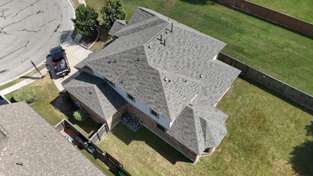 Class 4 impact resistant shingle roof installed by RoofsOnly.com in Kyle Texas